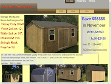 Tablet Screenshot of affordablequalitysheds.com